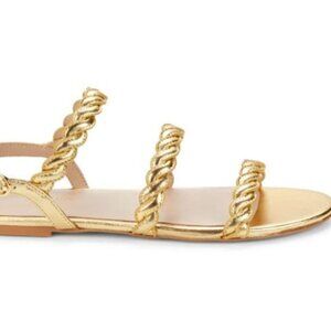 NWOT! Twistie Gold Braided Sandals - 7.5